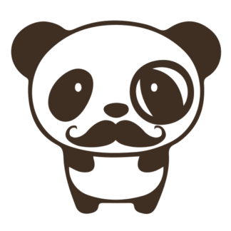 Mr. Panda Moustache Decal