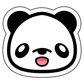 Kawaii Panda Head Sticker