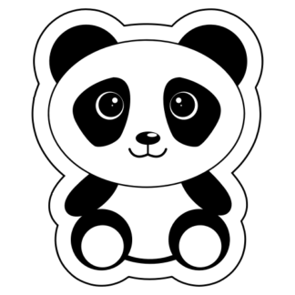 Cute Begging Panda Sticker