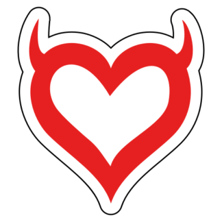 Heart With Horns Sticker