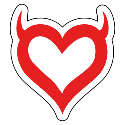 Heart With Horns Sticker