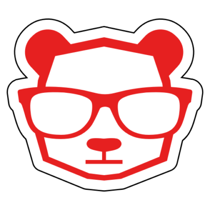 Intellectual Panda Wearing Glasses Sticker