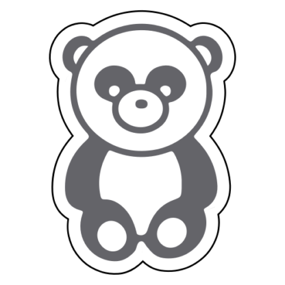 Sitting Big Nose Panda Sticker