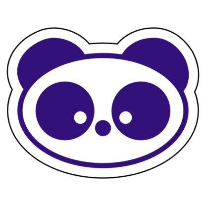 Small Eyed Panda Sticker