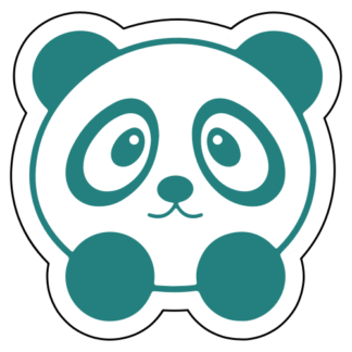 Kawaii Panda Head Sticker