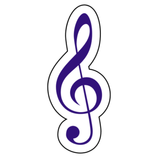 Treble Clef Sticker