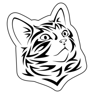 Tribal Cat Sticker